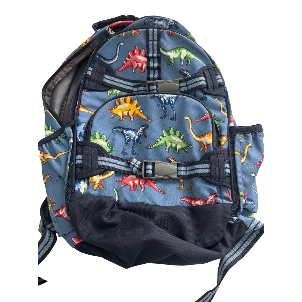 Pottery Barn Kids Mackenzie Dinosaur Backpack Blue School Bag